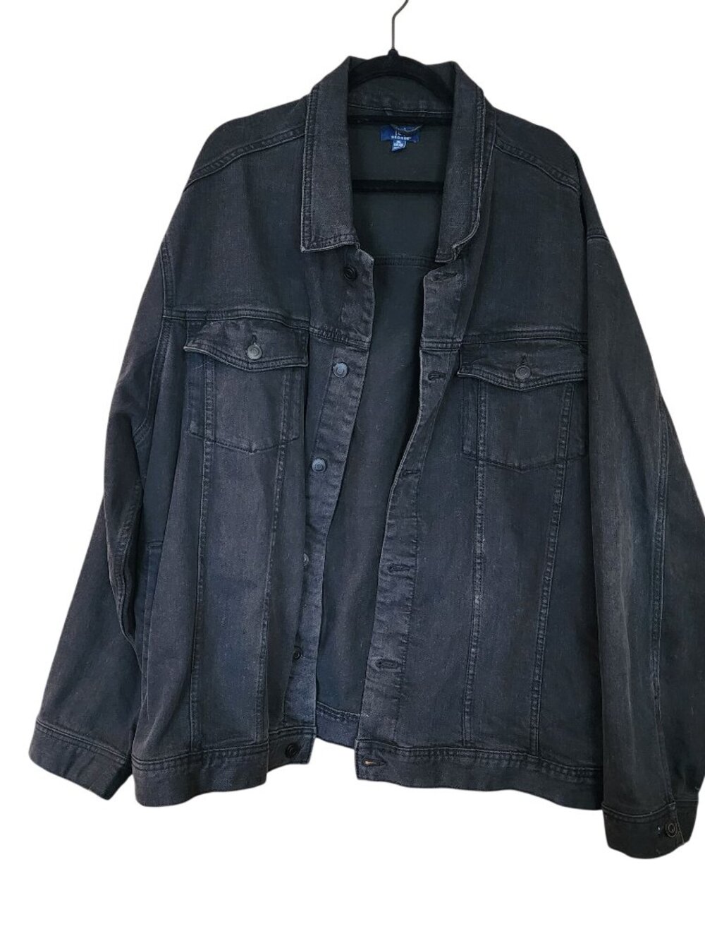 George Black Trucker Denim Jean Jacket Mens Size 3XL